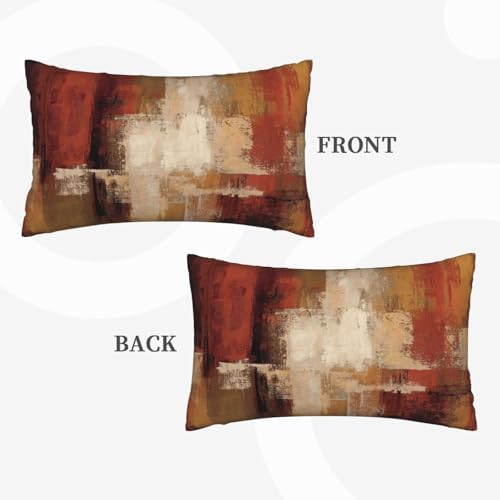 Breathe Easy Lcokin Burnt Orange Abstract Throw Pillow Covers