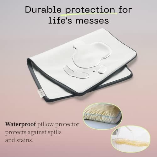 Coop - Cool Toddler Pillow Protector - Waterproof Breathable Machine Washable Grey