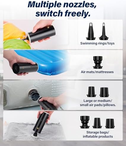 HK Air Pump for Inflatables with Camping Light