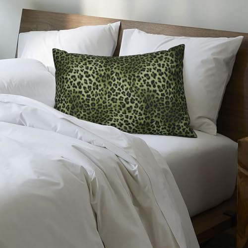 Bleached Sage Leopards 12x20 Set of 2 Durable Outdoor Pillow Covers