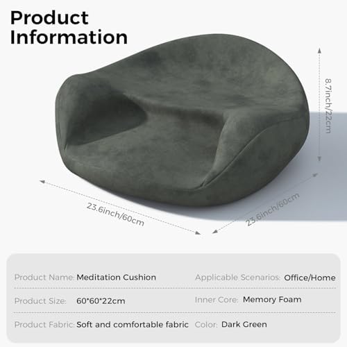 Memory Foam Meditation Cushion for Adults