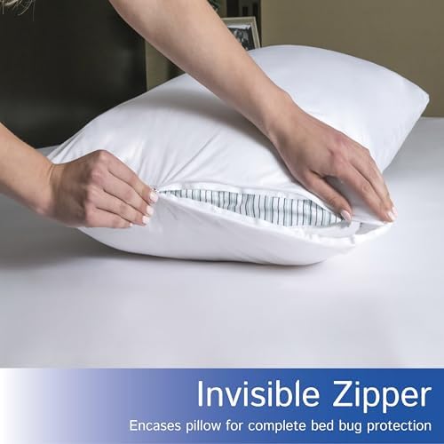 Travel Size Pillow Protectors - Soft Waterproof Hypoallergenic