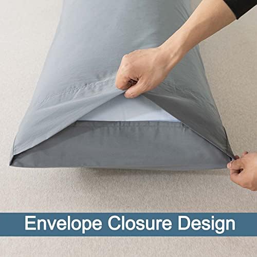 Whats Bedding Long Cotton Pillowcase Breathable Skin-Friendly 20x54
