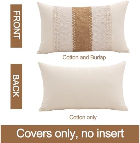 Elegant Lumbar Pillow Cover 12x20 Inch for Losing Bulges 1 Piece
