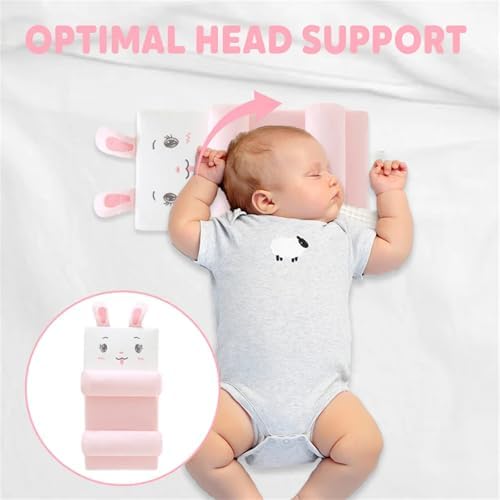All-Season Breathable Shaping Pillow for Baby Development Pink