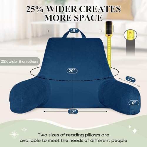 Memory Foam Bed Rest Pillow with Support Arms