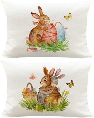 Spring Vintage Easter 12x20 Pillow Covers