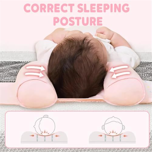 All-Season Breathable Shaping Pillow for Baby Development Pink