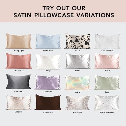 Select Luxury Satin PillowCase with Zipper Ivory