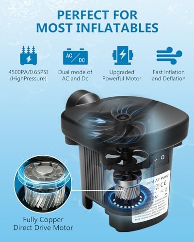 Quick Powerful Air Pump for Pool Floats Inflatables