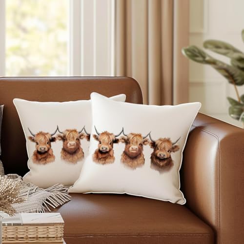 Stylish Cow Print Throw Pillow Covers