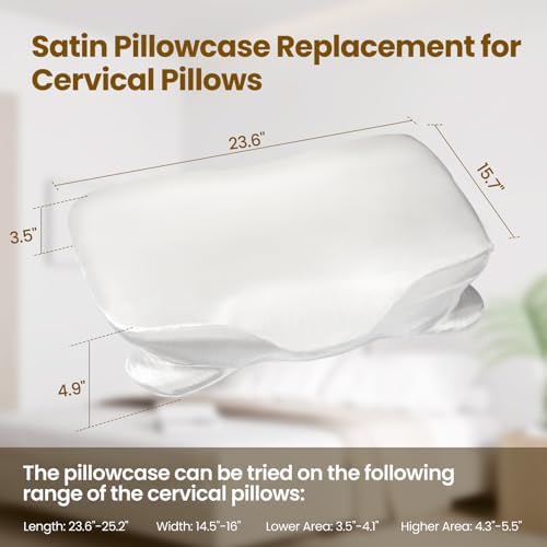 Enhanced Thickened SATIN Pillowcase for Cervical Pillows