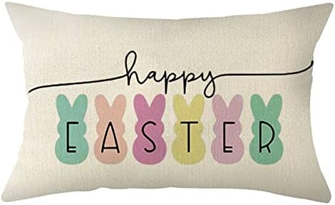 Ogiselestyle Happy Easter Bunny Pillow Cover