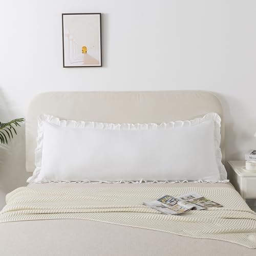 Cozy Ruffled Boho Pillowcase - 20x54 inches - Soft Stain-Resistant