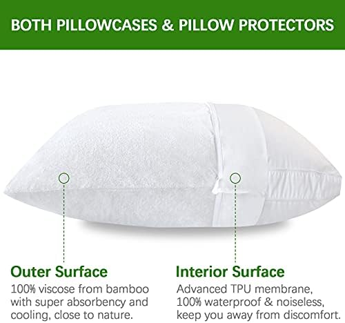 Bamboo Viscose Pillow Protector Waterproof Noiseless