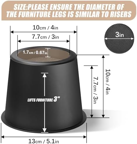 Heavy-Duty Bed Riser for Storage Comfort
