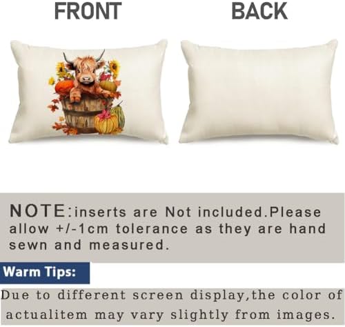 RABUSOFA Fall Decor Pillow Covers 12x20 Inch