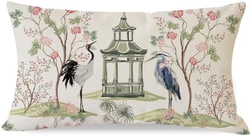 Pandicorn ChinoiserieThrow Pillow Covers 12x20 inch