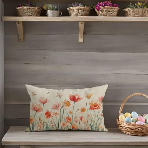 PANDICORN Spring Flower Wildflower Throw Pillow Cover 12x20 Inch