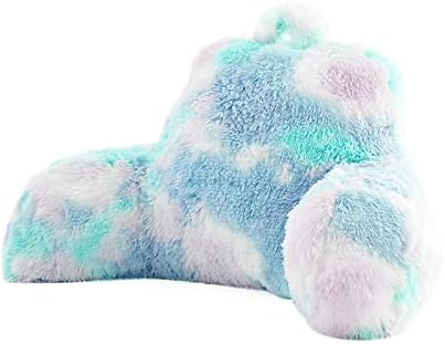 Cozy Fur Backrest Pillow With Arms Perfect Support for Reading