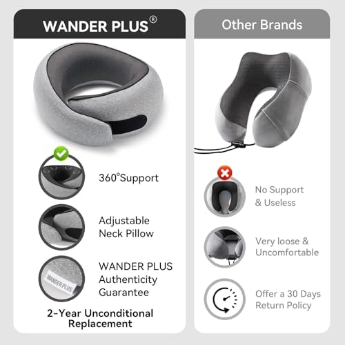 Wander Plus Memory Foam Travel Pillow