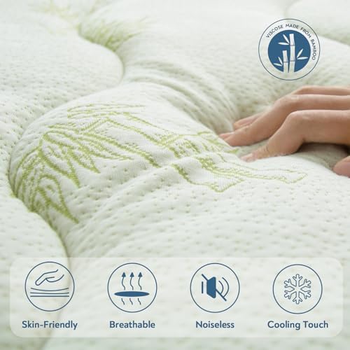 Bamboo-Enhanced RV Mattress Topper for Queen Sleep