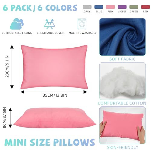 Kigley Minitravel Pillows for Sleep 6Pack