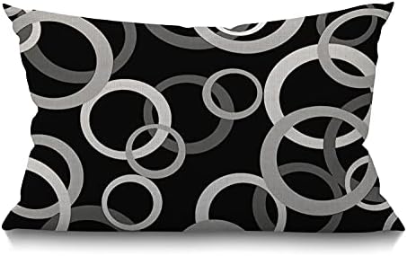 Smooffly Black Circle Pillow Cover