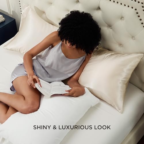 Bedsure Satin Body Pillowcase with Zipper 20x54 Inches