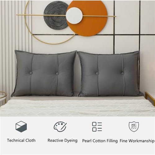 LUXRUB Headboard Backrest Comfort Pillows Gray 100x15x55