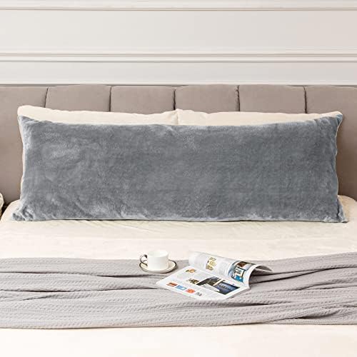 BEDELITE Body Pillow Cover with Zipper Closure Gray