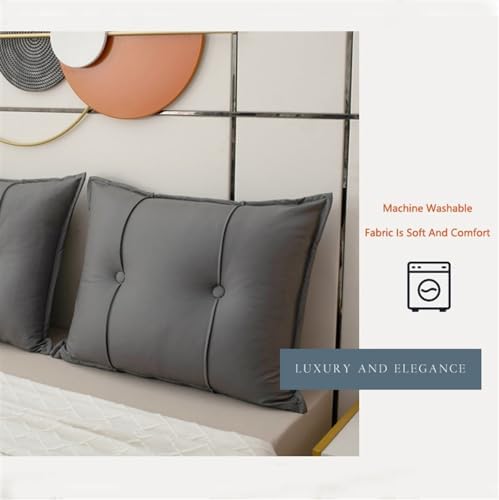 LUXRUB Headboard Backrest Comfort Pillows Gray 100x15x55