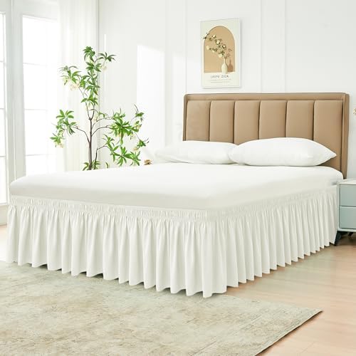 Ivory Biscayne Bay Wrap Bed Skirt for King Cal King Beds