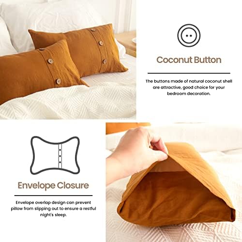Vince Triple Coconut Pillow Cover Set 12x20 inch 2 ea