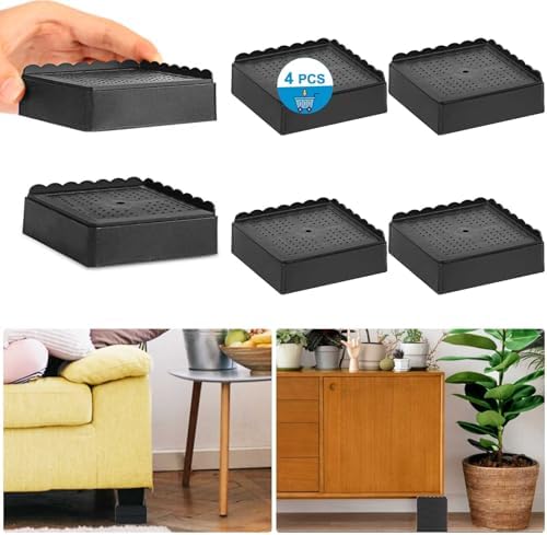 Adjustable 1-4 inch bed risers sturdy and versatile
