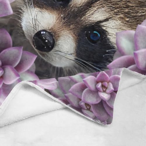 Custom Raccoon Blanket with Personalized Name