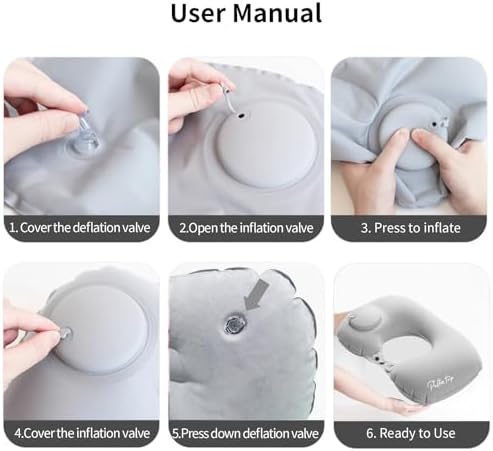 Ultralight Inflatable Travel Pillow with Air Pump