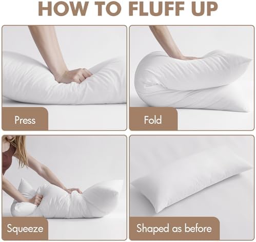 MIULEE 14x36 Inch Premium Lumbar Pillow