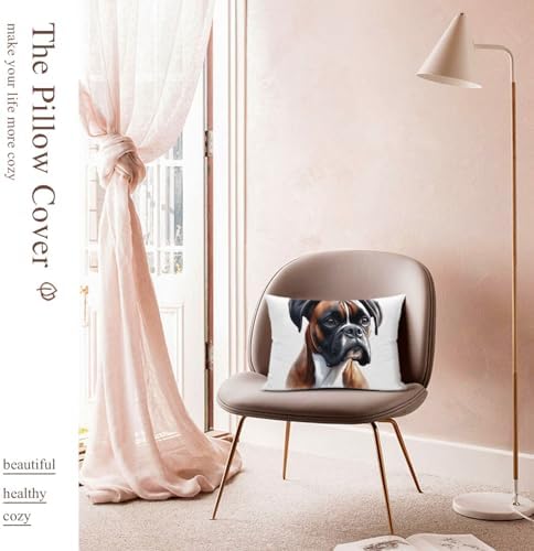 Adorable Dog Rectangle Throw Pillow Cover 12x20 Inch