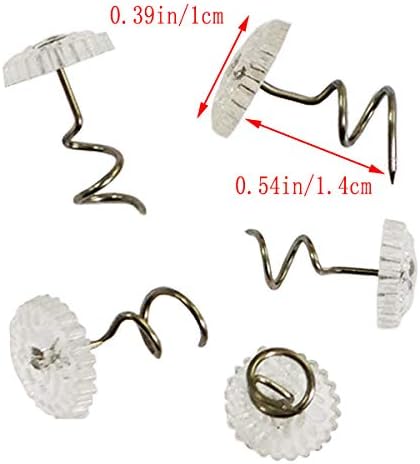 TTSAM Twist Pins with Clear Heads - Secure Bedskirts Drapes and more