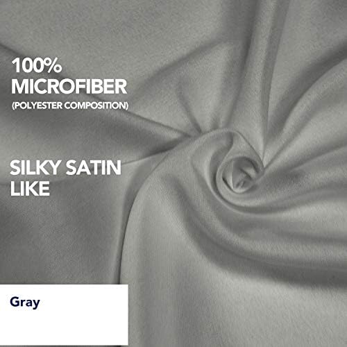PureFit Wrap Around Ruffled Bed Skirt - Gray