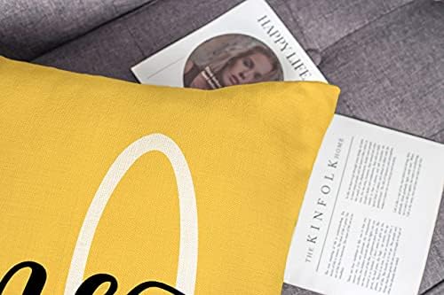 4TH Emotion Hello Sunshine Farmhouse Yellow Pillow Cover