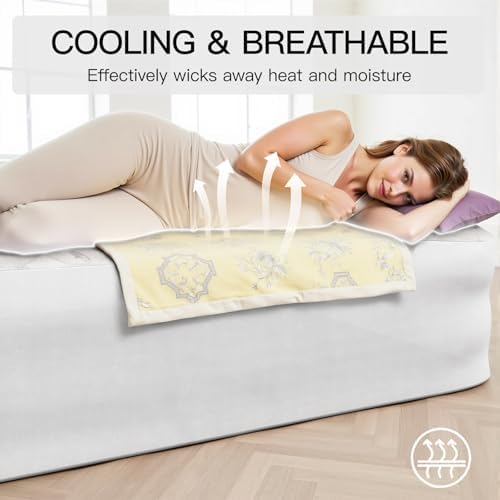 CHILLSUN Queen Mattress Protector Deep Pocket Cool Soft for Sleep