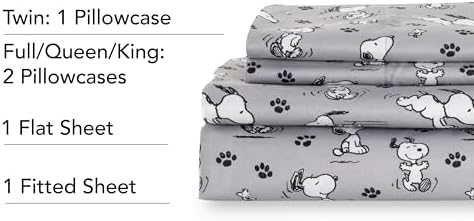 Berkshire Blanket Peanuts Kids Sheet Set Full 4 Piece