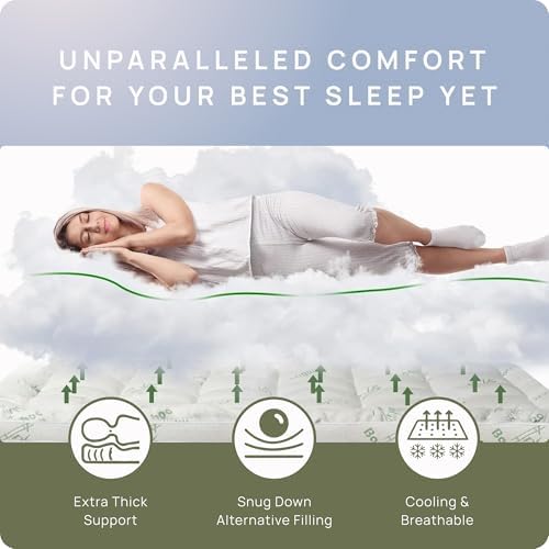 Cool Mattress Topper Bamboo Solution for Back Pain Relief