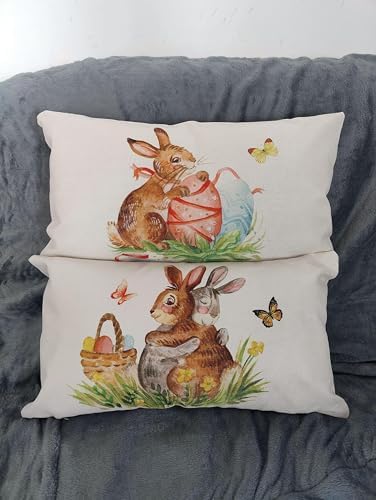 Spring Vintage Easter 12x20 Pillow Covers