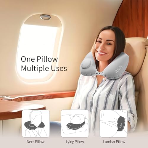Ultralight Inflatable Travel Pillow with Air Pump