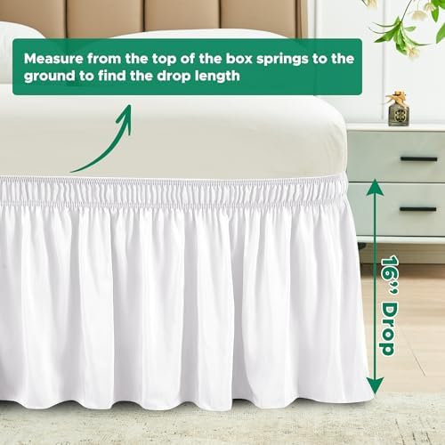 Biscayne Bay Wrap Around Bed Skirt Twin Twin XL 16 Drop