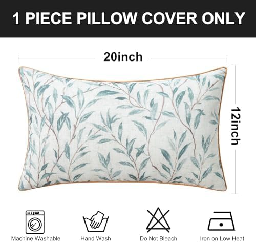 VOGOL 12x20 Inch Lumbar Throw Pillow Cover