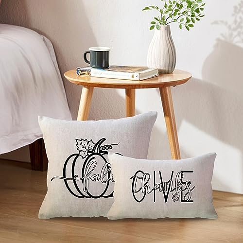 ULOVE Love Yourself Autumn Thanksgiving Bed Pillow Cover Set of 2